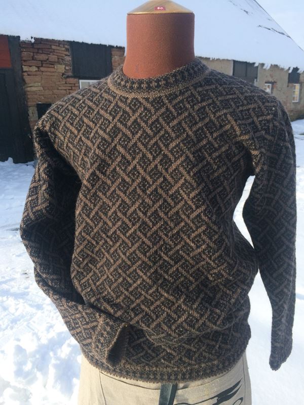 Herrtröja mönster Viking färg svart/kaffe m mjölk
